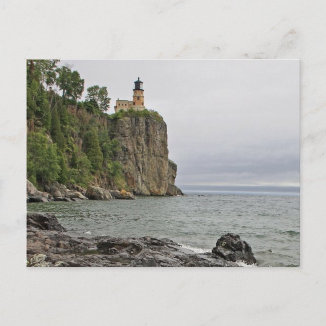 Split Rock Light House and Weathered Branch Postcard (Front)
