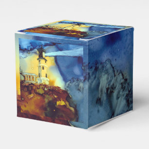 Split Rock Lighthouse At Night Favour Box