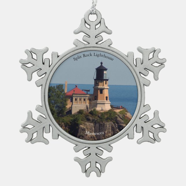 Split Rock Lighthouse ball or snowflake ornament (Front)