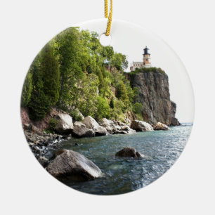 Split Rock Lighthouse Ceramic Tree Decoration