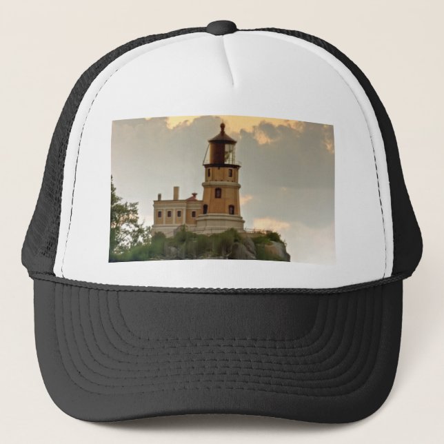 Split Rock Lighthouse Close-up Trucker Hat (Front)
