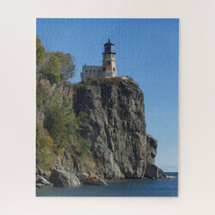 Split Rock Lighthouse from beach Jigsaw Puzzle