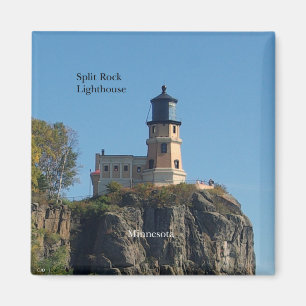 Split Rock Lighthouse from beach magnet