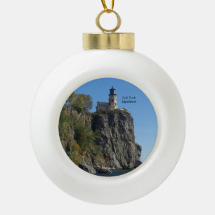Split Rock Lighthouse from beach ornament