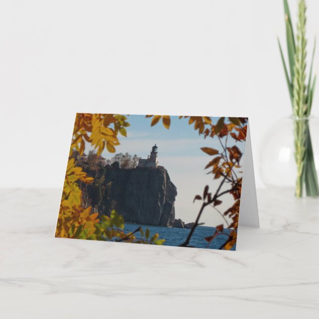 Split Rock Lighthouse in Fall Card (Front)