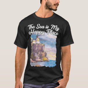 Split Rock Lighthouse Lighthouse Art Painting Summ T-Shirt