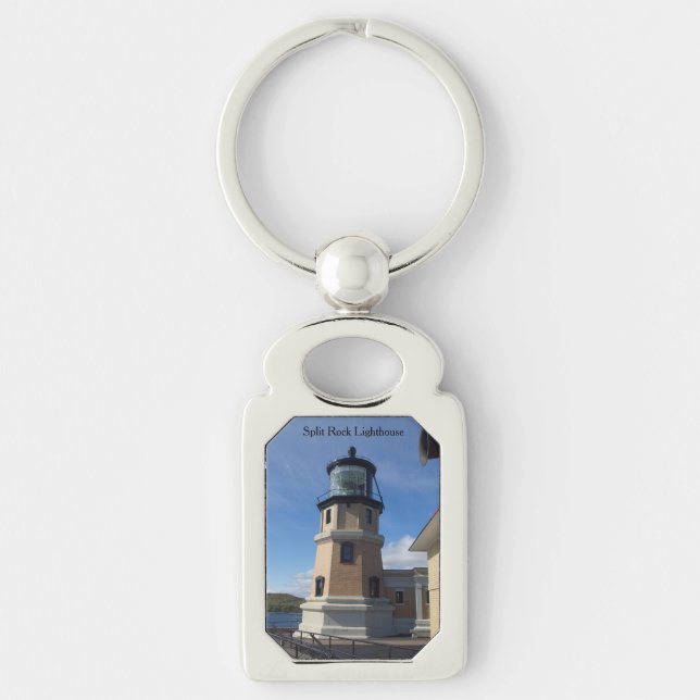 Split Rock Lighthouse metal key chain (Front)