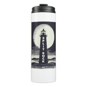 Split Rock Lighthouse Minnesota Moon Thermal Tumbler