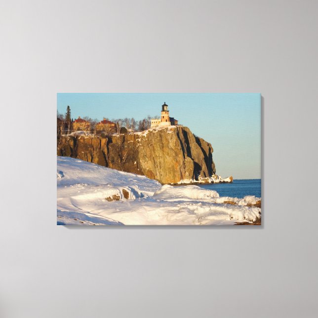 Split Rock Lighthouse State Park on Lake Canvas Print (Front)