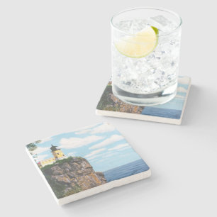 Split Rock Lighthouse Stone Coaster