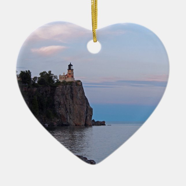 Split Rock Sunset.jpg Ceramic Tree Decoration (Front)