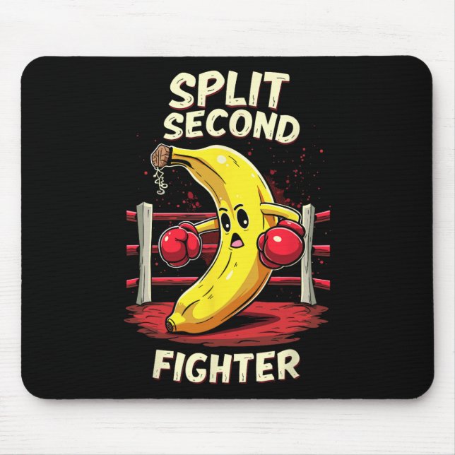 Split Second Fighter Muay Thai Mma Boxing Banana  Mouse Mat (Front)