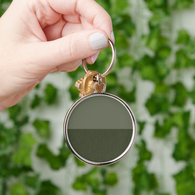 Split-Texture Moss Green Keychain – Customisable (Hand)