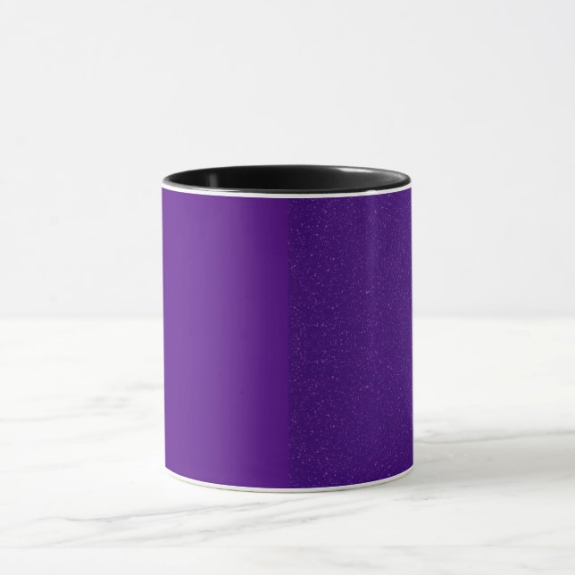 Split-Texture Purple Ceramic Mug – Customisable (Center)