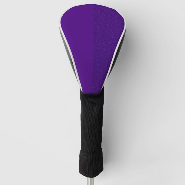 Split-Texture Purple Golf Head Cover – Customise (Front)