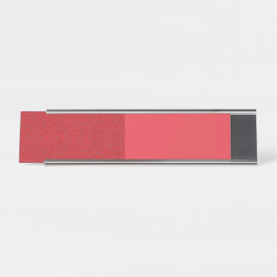 Split Texture & Smooth Metal Name Plate - Custom