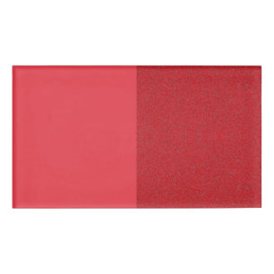 Split-Texture Tomato Red Name Tag – Customisable