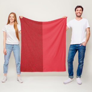 Split Tomato Red Designer Fleece Blanket - Custom