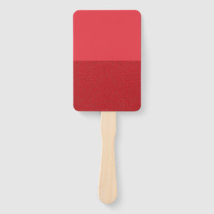 Split Tomato Red Rectangle Hand Fan (Custom)