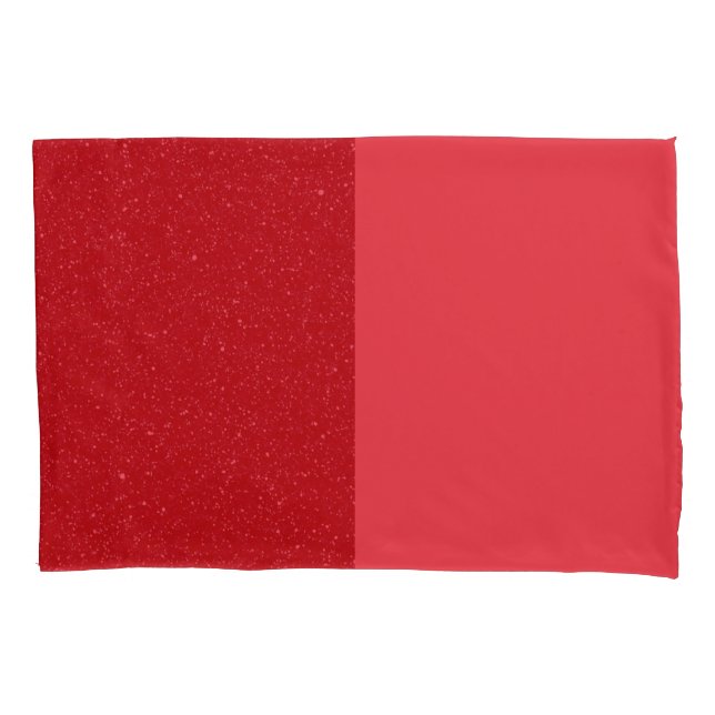 Split Tomato Red Texture Pillowcase – Customisable (Front)