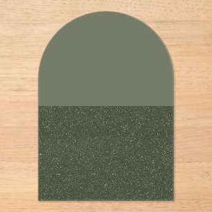 Split-Tone Moss Arch Acrylic Invitation (Custom)