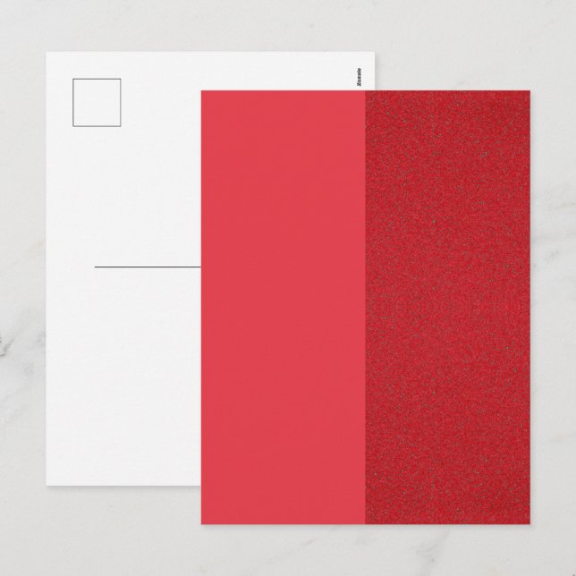Split-Tone Tomato Red Holiday Postcard – Customise (Front/Back)