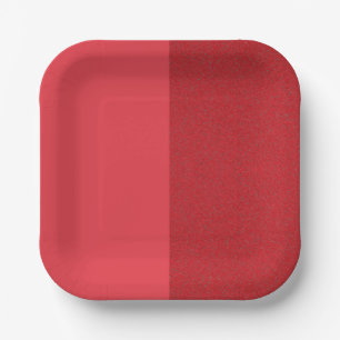 Split-Tone Tomato Red Paper Plate – Customisable