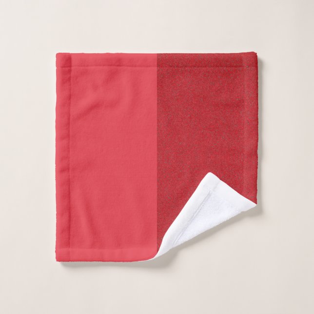 Split-Tone Tomato Red Wash Cloth – Customisable (Wash Cloth)