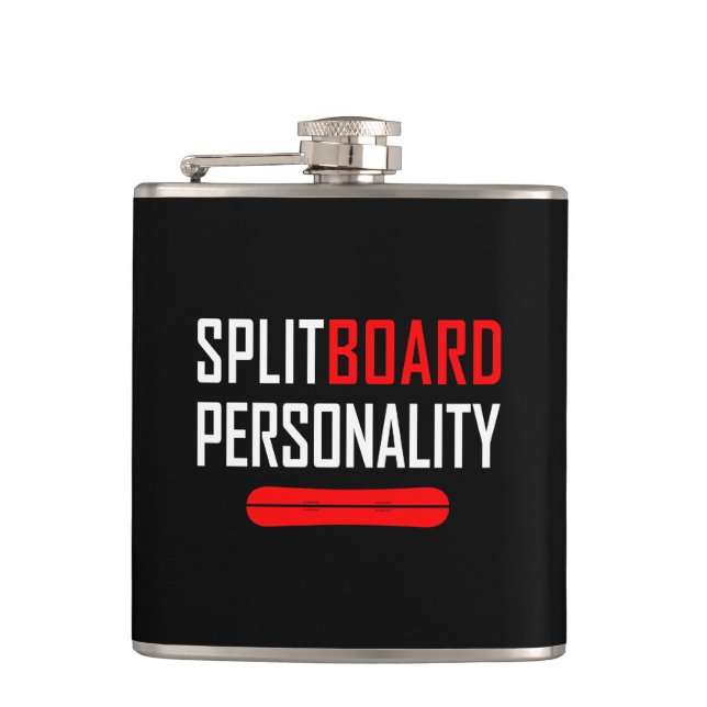 Splitboard Personality Hip Flask (Front)