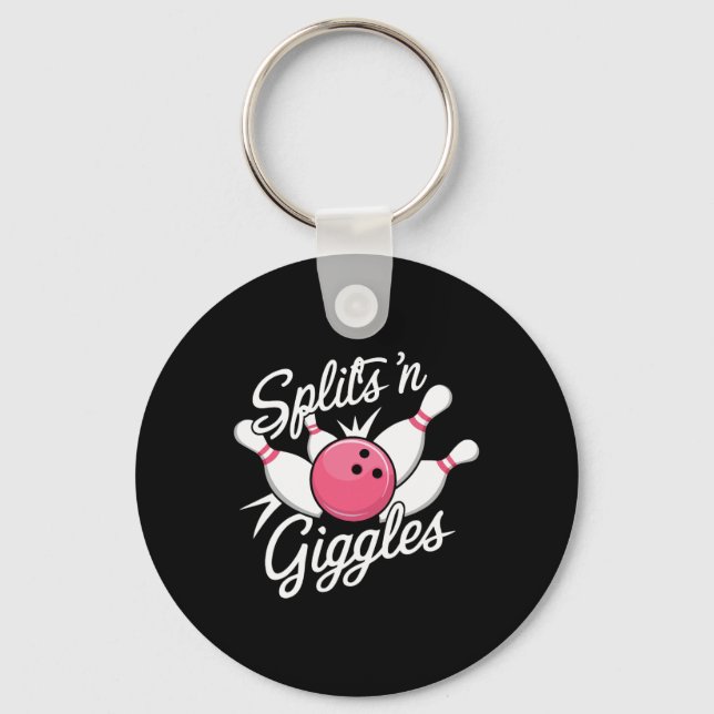 Splits N Giggles Bowling Bowler Bowling Ball And P Key Ring (Front)