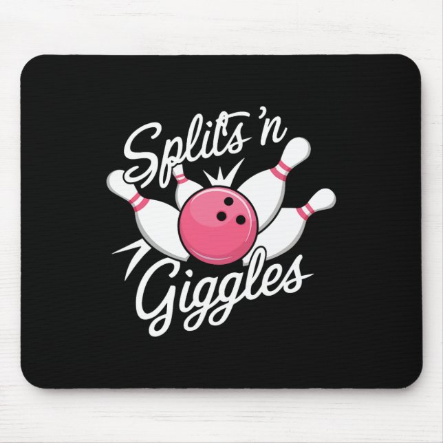 Splits N Giggles Bowling Bowler Bowling Ball And P Mouse Mat (Front)