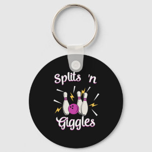 Splits n Giggles Funny Bowling Team Bowler Sports Key Ring