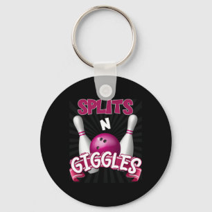 Splits n Giggles Funny Bowling Team Bowler Sports Key Ring