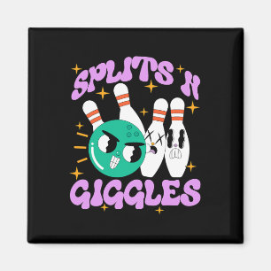 Splits n Giggles Funny Bowling Team Bowler Sports Magnet