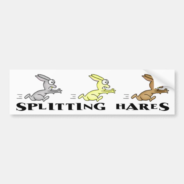 Splitting Hares Bumper Sticker (Front)