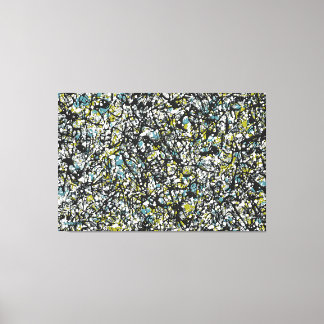 SPLT_001, Action Splatter Painting Canvas Print
