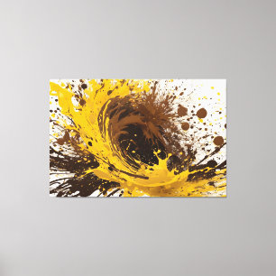 SPLT_24_003, Action Splatter Painting Canvas Print