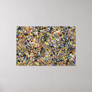 SPLT_24_006, Action Splatter Painting Canvas Print