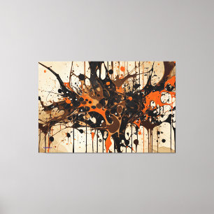 SPLT_25_0002, Action Painting Canvas Print