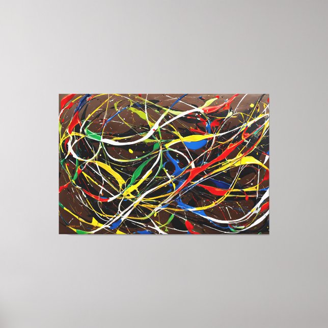 SPLT_25_0008, Action Painting Canvas Print (Front)