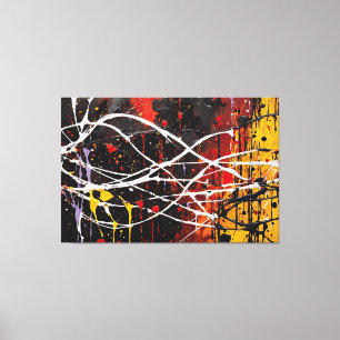 SPLT_25_0011, Action Painting Canvas Print