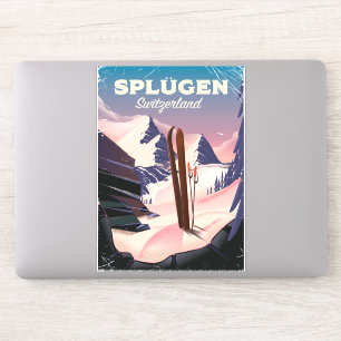 splügen Switzerland ski poster