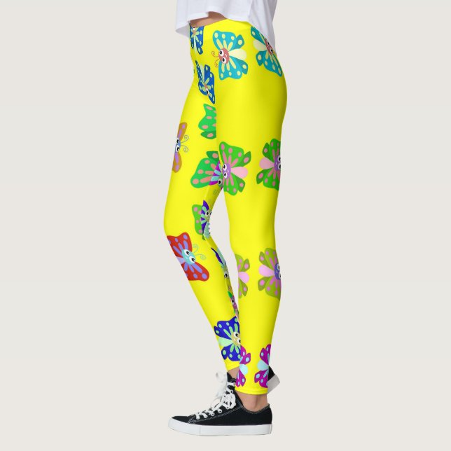 SPNP_Yellow Butterfly Leggings (Left)