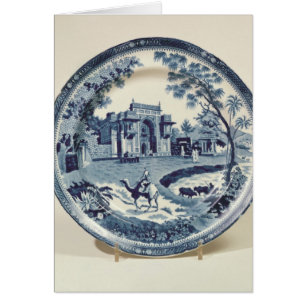 Spode blue and white plate, c.1815