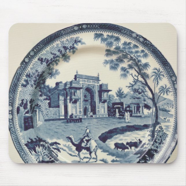Spode blue and white plate, c.1815 mouse mat (Front)