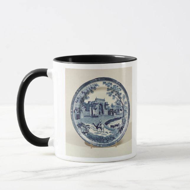 Spode blue and white plate, c.1815 mug (Left)