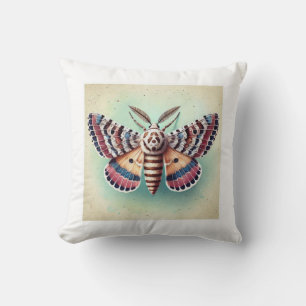 Spodoptera Moth 070824IREF204 - Watercolor Cushion