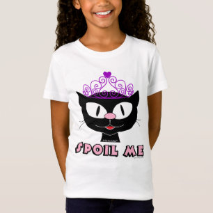 SPOIL ME Cartoon Cat with Pink Tiara Girls T-Shirt