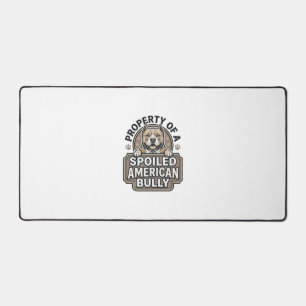 Spoiled American Bully Vintage Engraving Design_1 Desk Mat