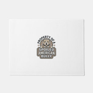 Spoiled American Bully Vintage Engraving Design_1 Doormat